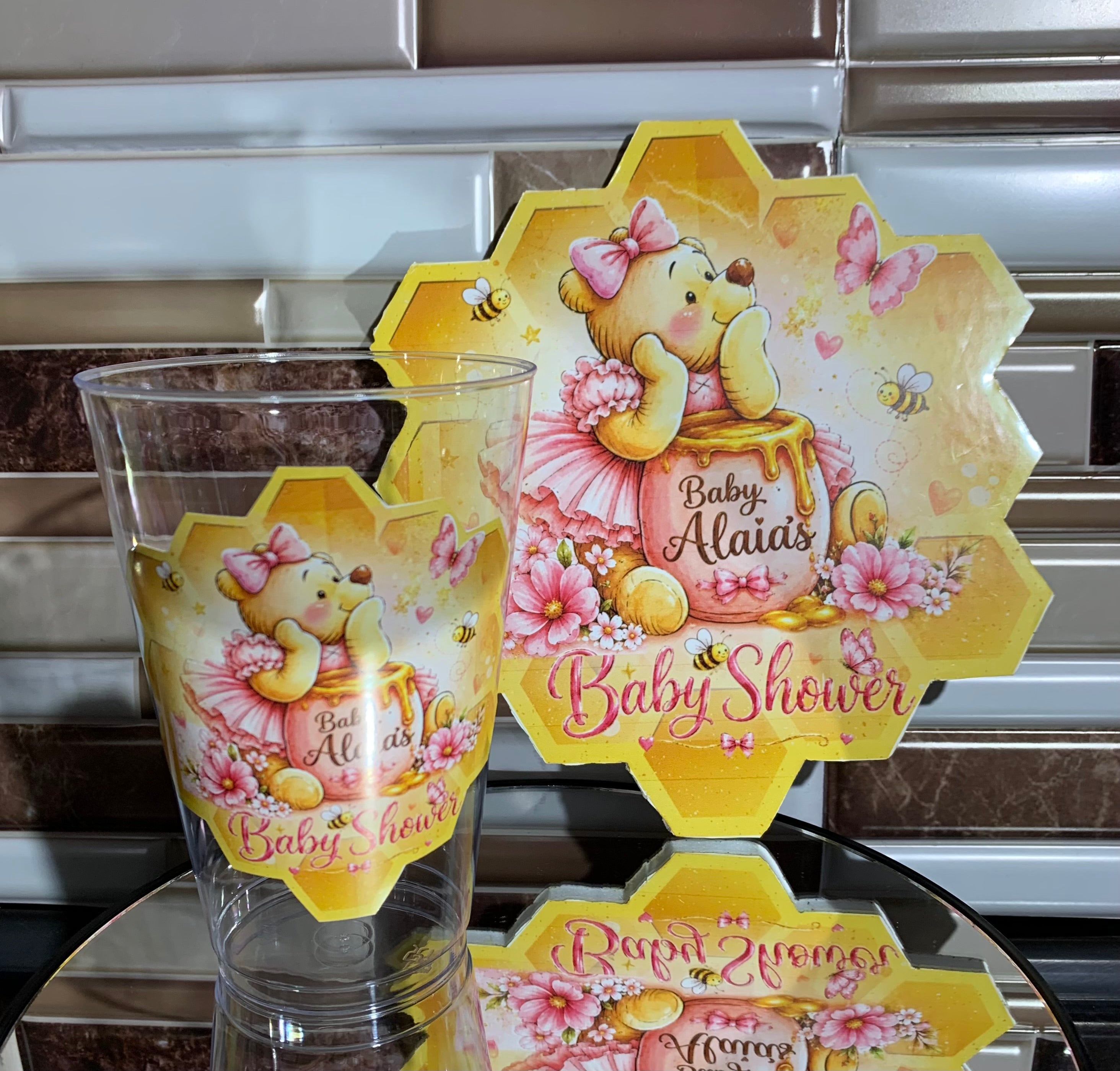 Personalized Design on Clear Disposable Plastic Cups 14oz - Minimum of 25