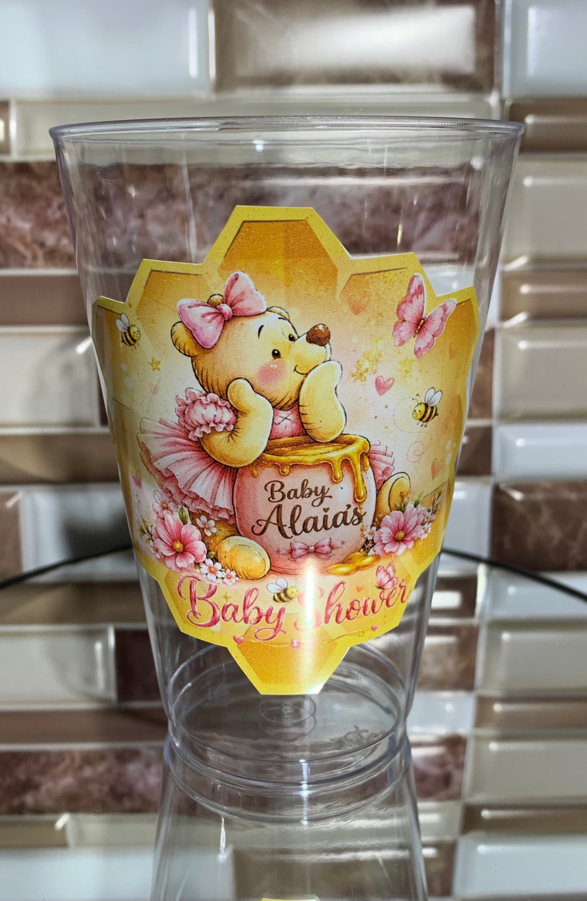 Personalized Design on Clear Disposable Plastic Cups 14oz - Minimum of 25