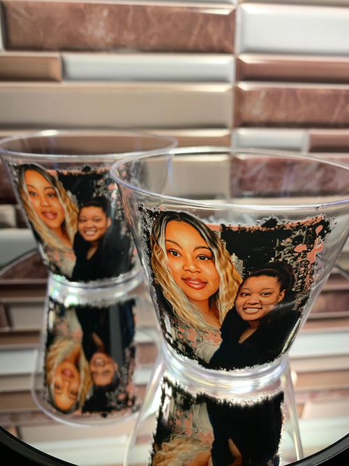 Personalized Design on Clear Disposable Plastic Cups- 9oz - Minimum of 25