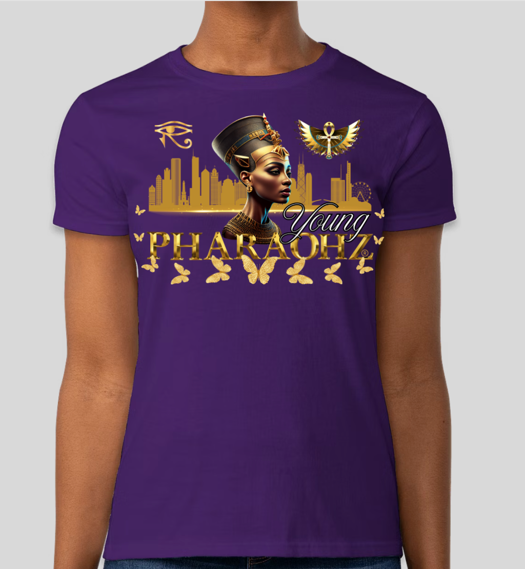 Young Pharaohz® Brand - Short Sleeve T Shirt ( Female Pharaoh )