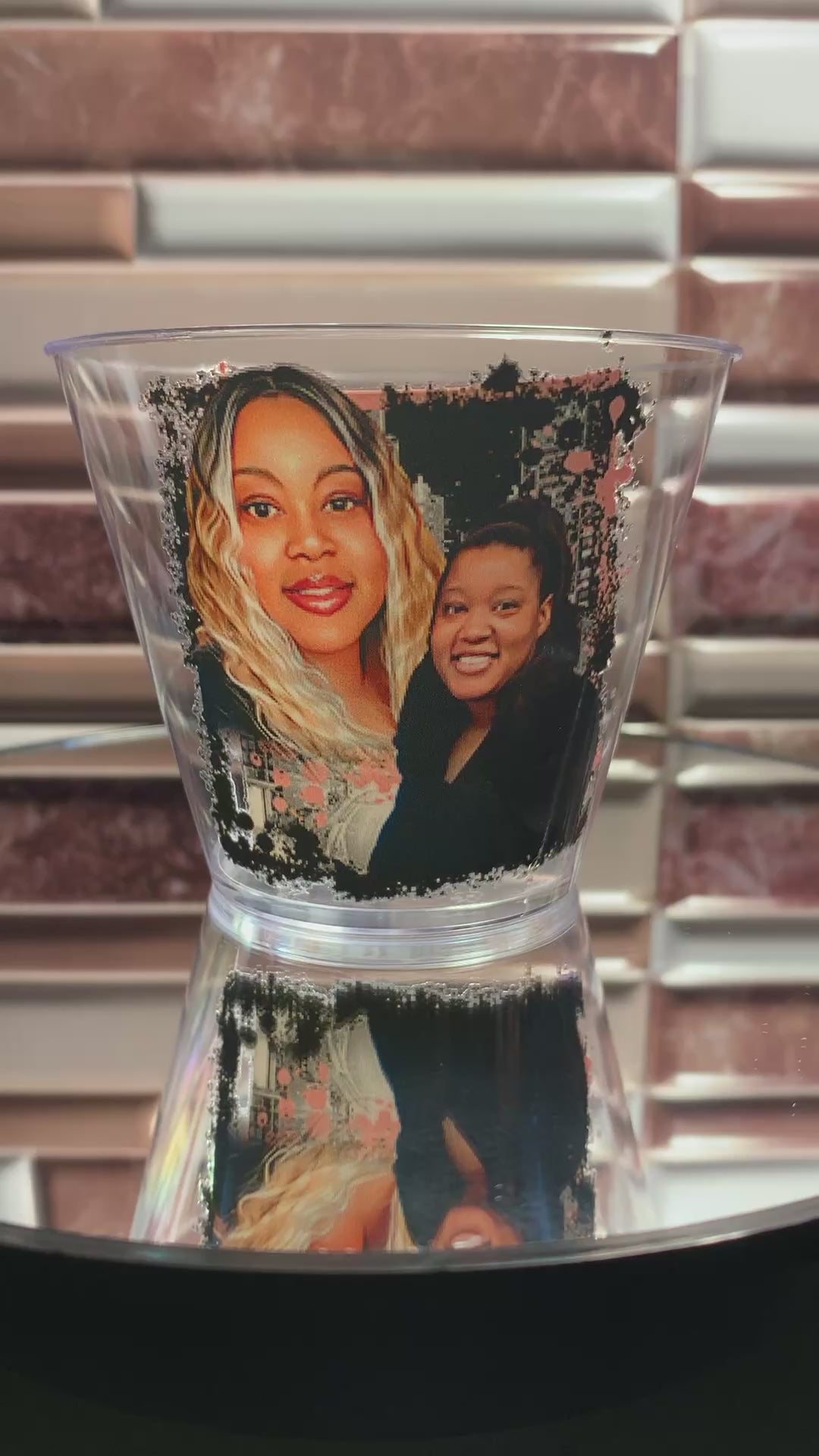 Personalized Design on Clear Disposable Plastic Cups- 9oz - Minimum of 25